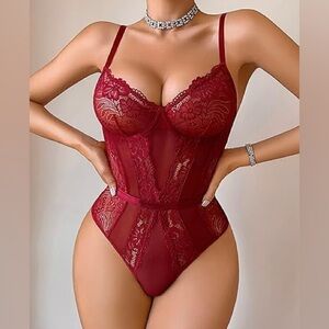 Avidlove Women Lingerie Bodysuit Lace Teddy Snap Crotch One Piece